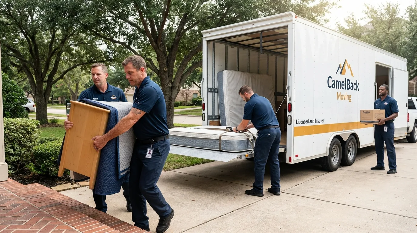 Crew loading residential truck for cross-state move from Maunabo, PR